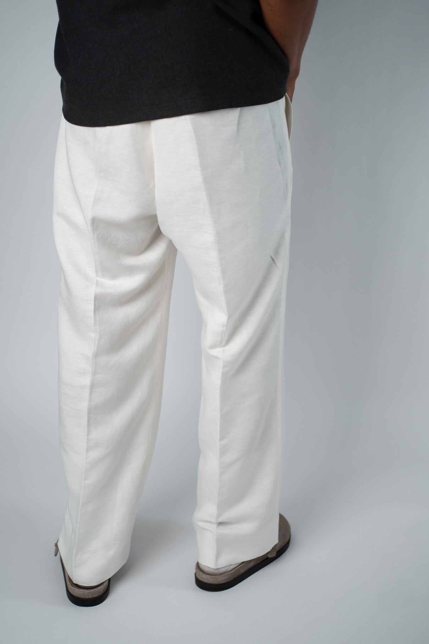 0ff - White Linen - Blend Trouser - THE FEN BRAND