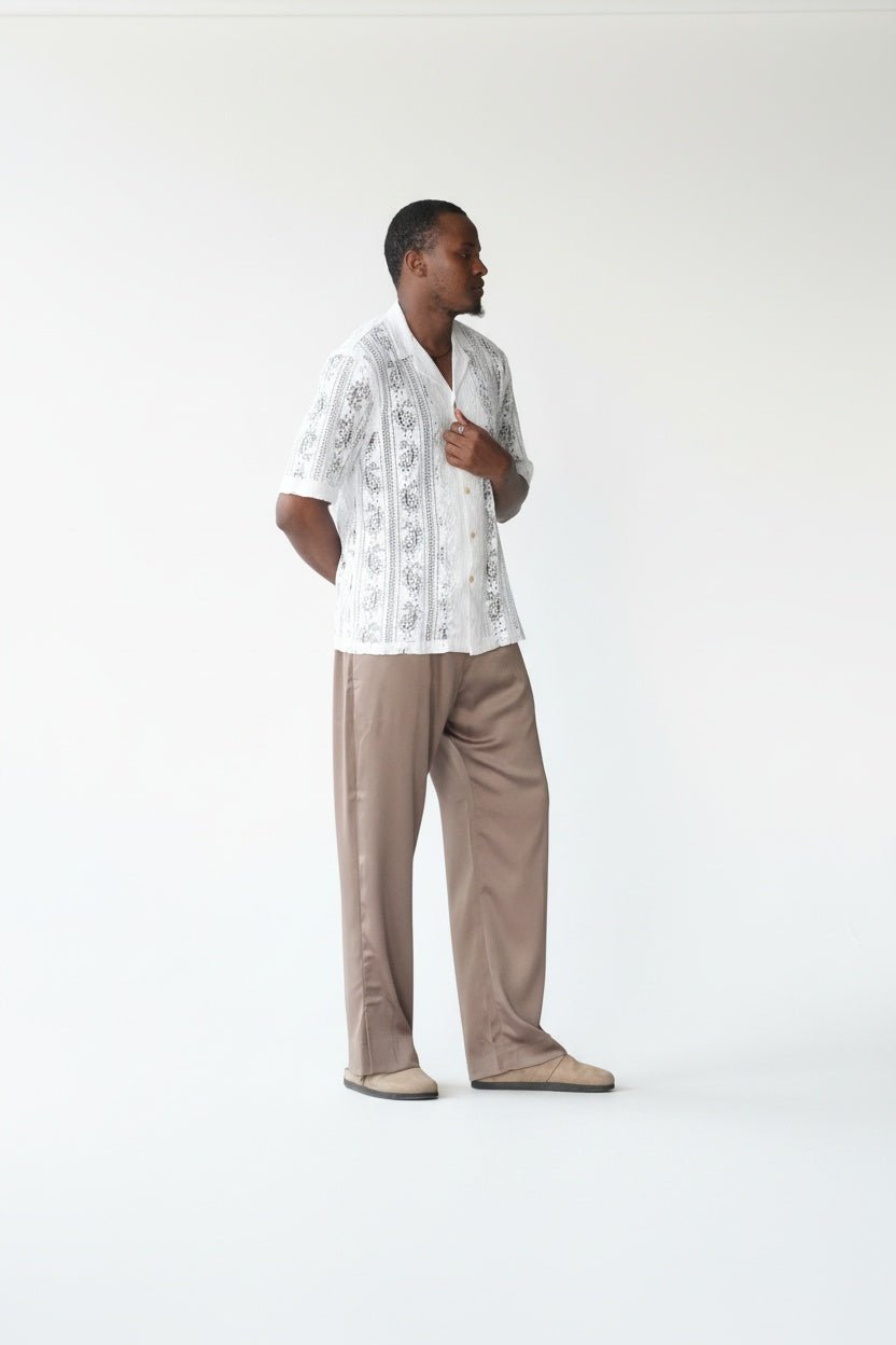 Brown Drape Pant - THE FEN BRAND