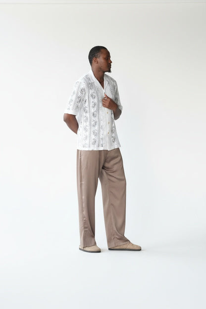 Brown Drape Pant - THE FEN BRAND