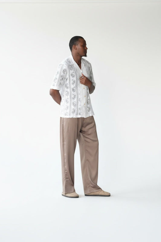 Brown Drape Pant - THE FEN BRAND