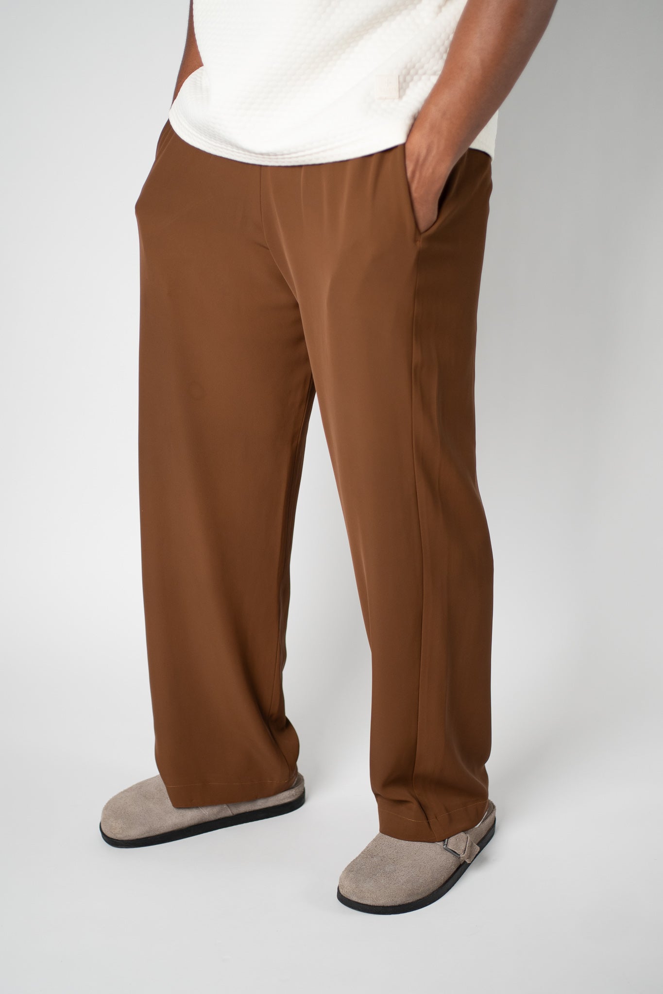 Clay Drape Crepe Trouser - THE FEN BRAND