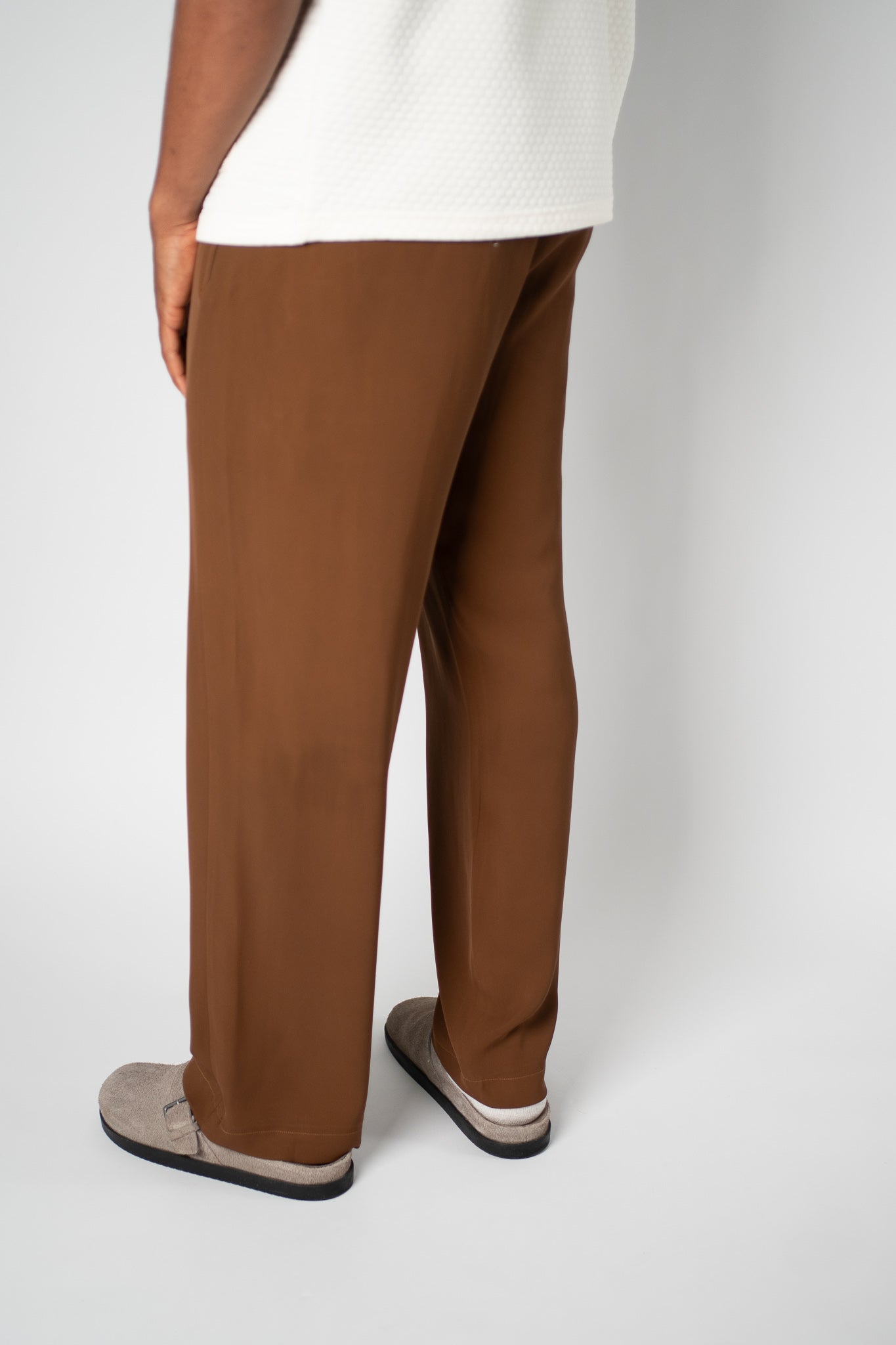 Clay Drape Crepe Trouser - THE FEN BRAND