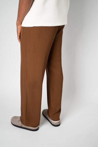 Clay Drape Crepe Trouser - THE FEN BRAND