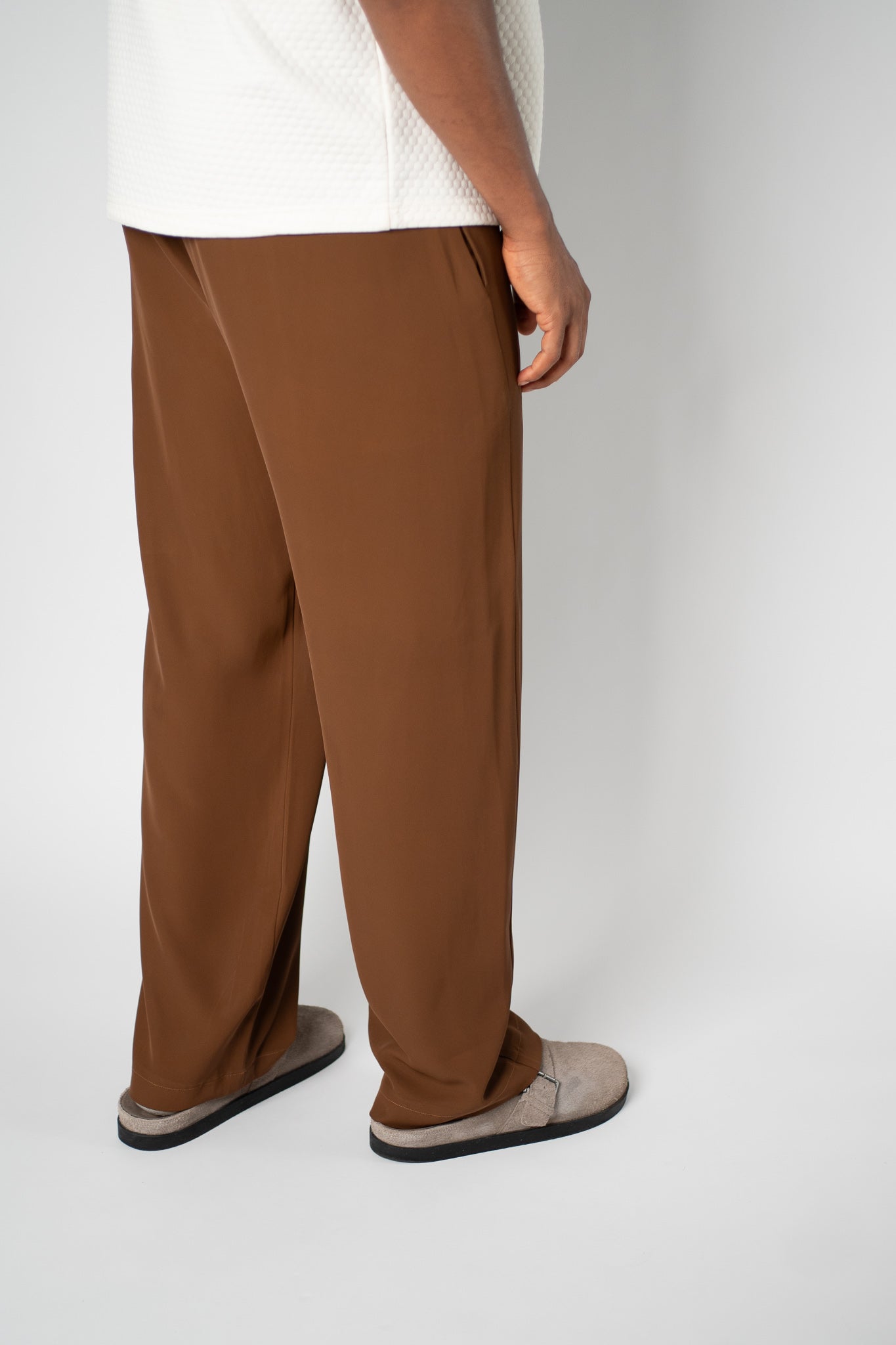 Clay Drape Crepe Trouser - THE FEN BRAND