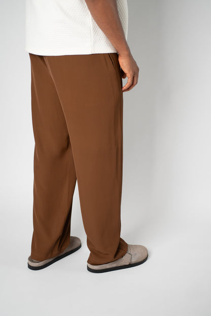 Clay Drape Crepe Trouser - THE FEN BRAND