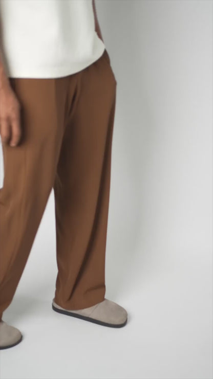 Clay Drape Crepe Trouser