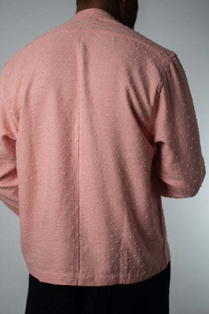 Raised Dot Rose Band Collar Shirt - THE FEN BRAND