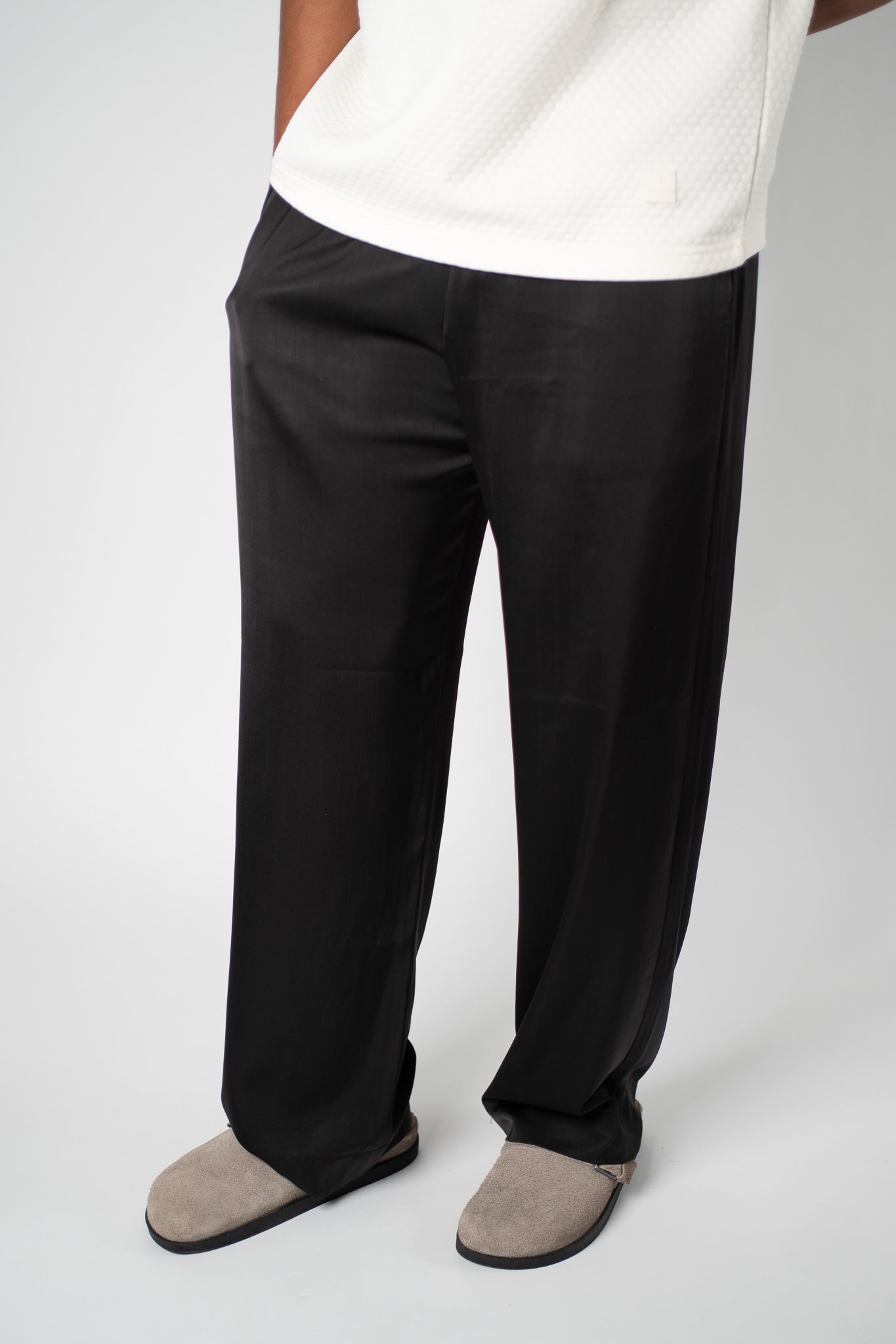 The Midnight Drape Satin Trouser - THE FEN BRAND