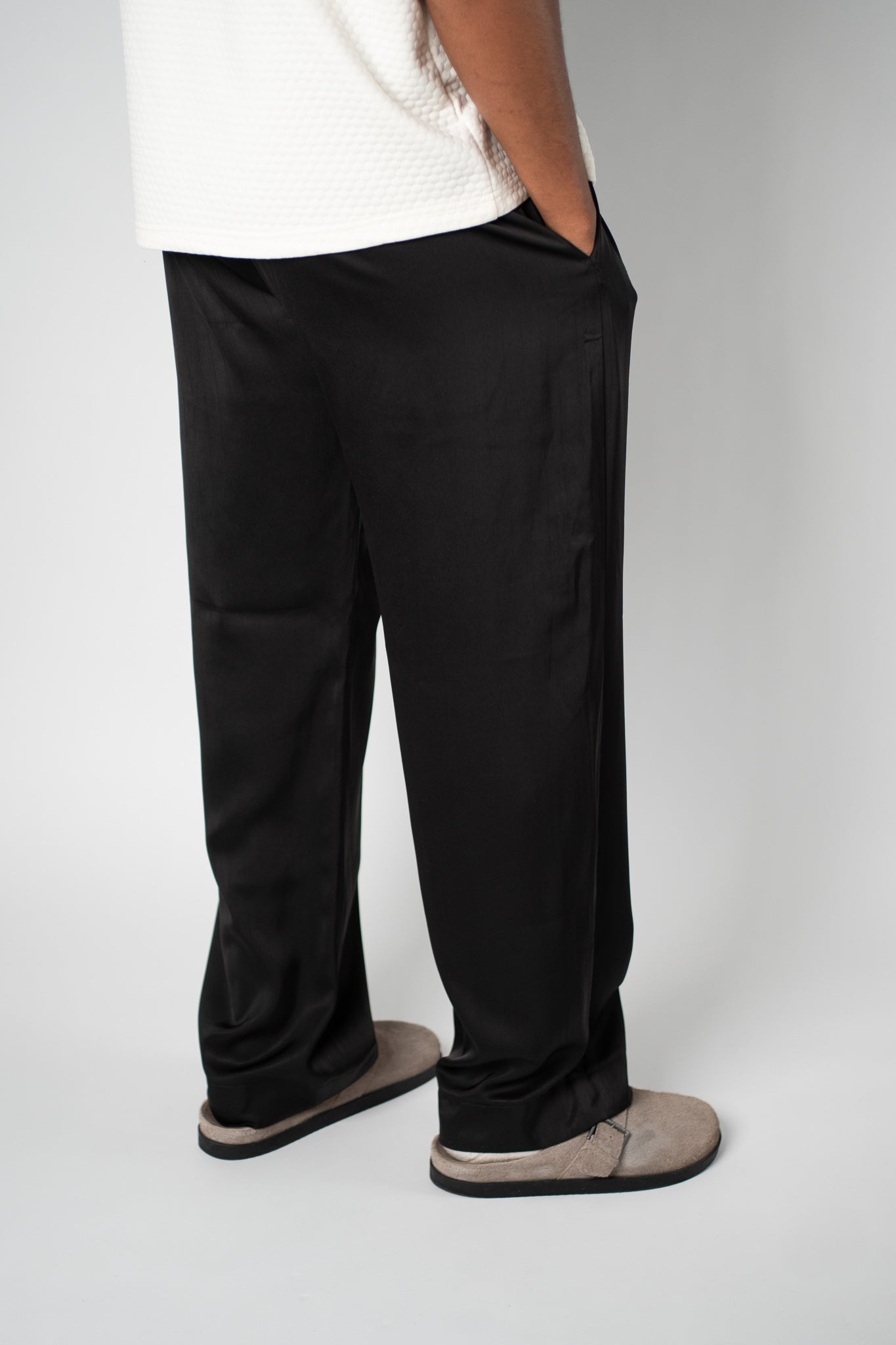 The Midnight Drape Satin Trouser - THE FEN BRAND