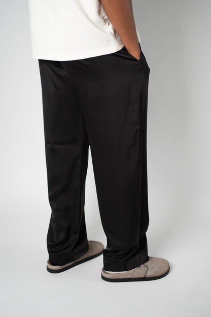 The Midnight Drape Satin Trouser - THE FEN BRAND