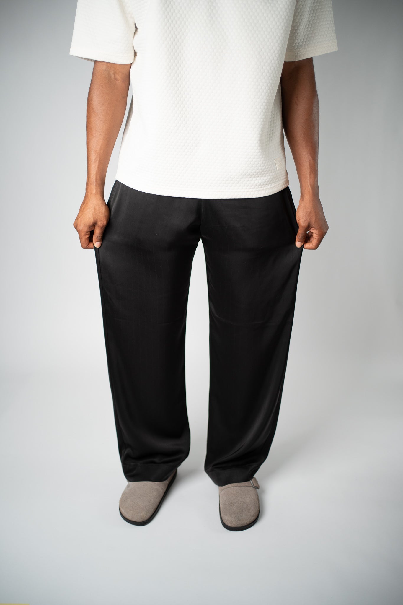 The Midnight Drape Satin Trouser - THE FEN BRAND
