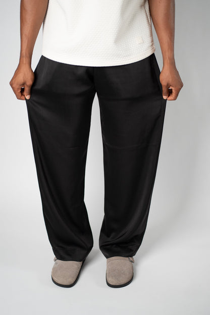 The Midnight Drape Satin Trouser - THE FEN BRAND